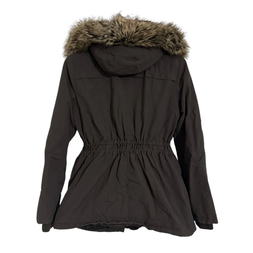 Apt 9 Fur Hooded Jacket Size Small color Dark Grey